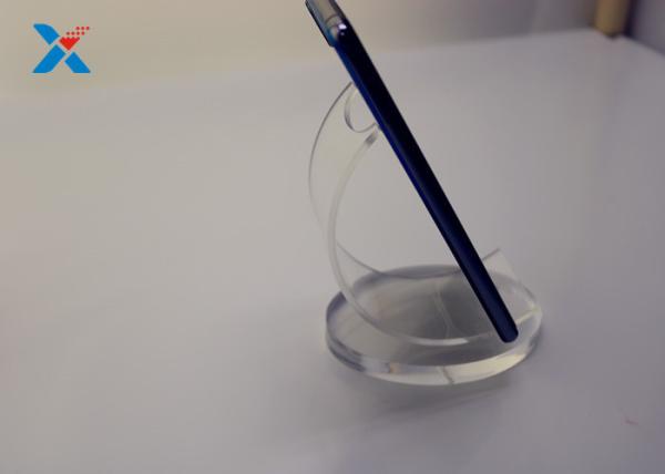 Commercial Acrylic Cell Phone Holder Rack , Clear Acrylic Cell Phone Stand