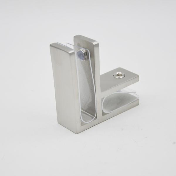 Stainless steel Glass connector 90 degree RS2314 plus, 70X25mm, thickness 5mm, SS304 satin, mirror, black