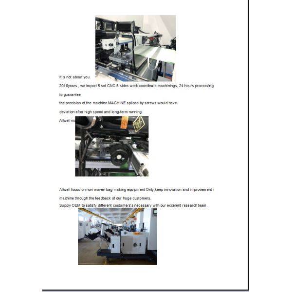 Ultrasonic Non Woven Carry Bags Manufacturing Machine With Online Handle Attach