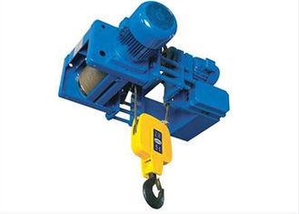 Low Headroom Electric Wire Rope Hoist , Blue Small Overhead Crane Trolley