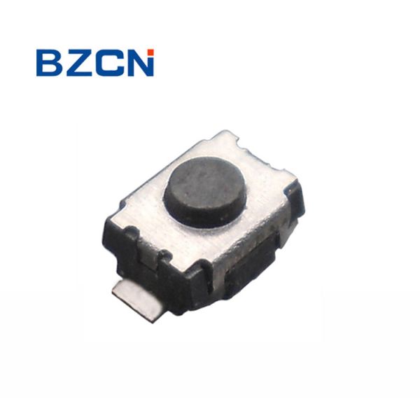 SMD / SMT Miniature Tactile Switch With Lead Free Long Travel Black Button