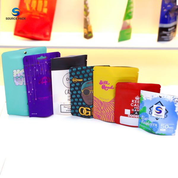 Professional Custom Weed Packaging , UV Printing Process CBD Mylar Bags
