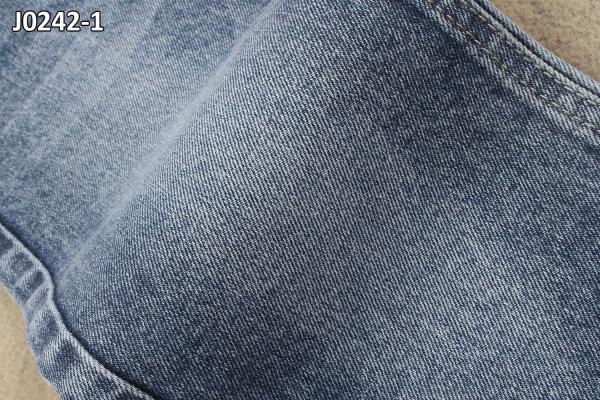 Cotton Light Stretch Denim Fabric Dark Blue Color 58 Inch Width