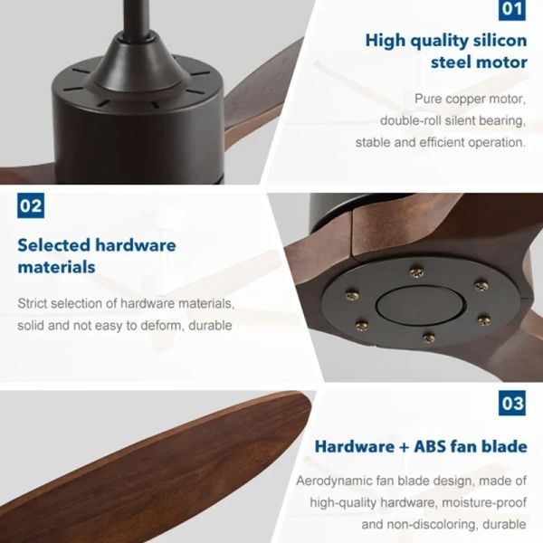 Luxury Ceiling Fan Light Remote LED Electric Fan Light with glass lampshade metal Stealth Fan Light (WH-VLL-28)
