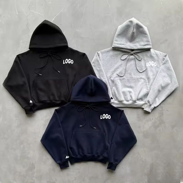 Customial de gran tamaño de alta calidad Capacidad de sudadera con capucha con capucha de algodón de vellón pesado Chenille Bordado Fabricantes de sudaderas