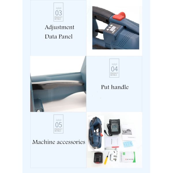High Tension PP PET Plastic Belt Strapping Tool for Packaging Material 325*130*140mm