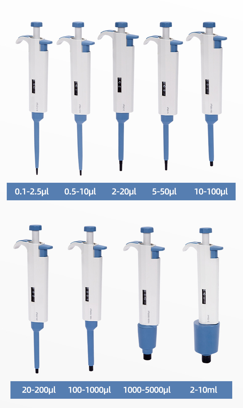 Adjustable Volume Autoclavable Digital Micro Pipette Liquid Dosing Dispenser for Laboratory Use Plastic Material