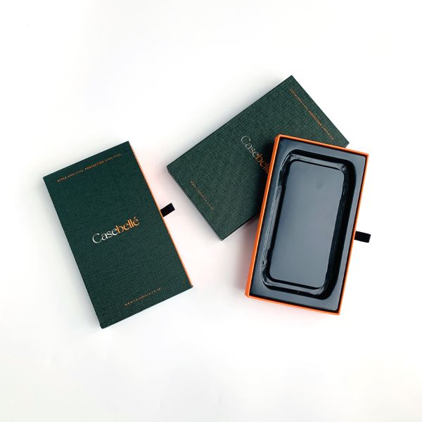 Custom Gold Stamping Logo Luxury Cell Phone Case Packaging Box Slide Out Box Special Paper Drawer Boxes