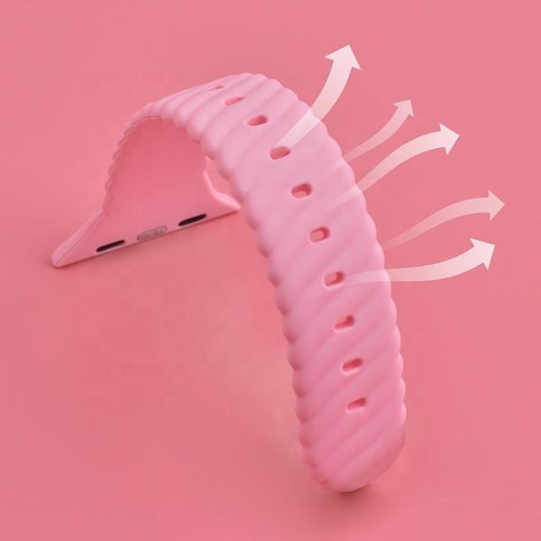 38 40 42 44mm Silicone Rubber Watch Strap Band For Apple Watch 7 6 5 4 3 2 1