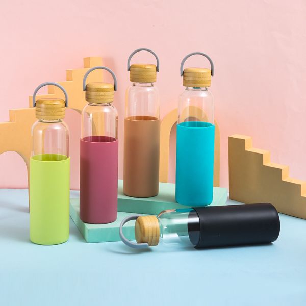 Borosilicate Glass Portable Water Bottles Personalized Stylish Customized