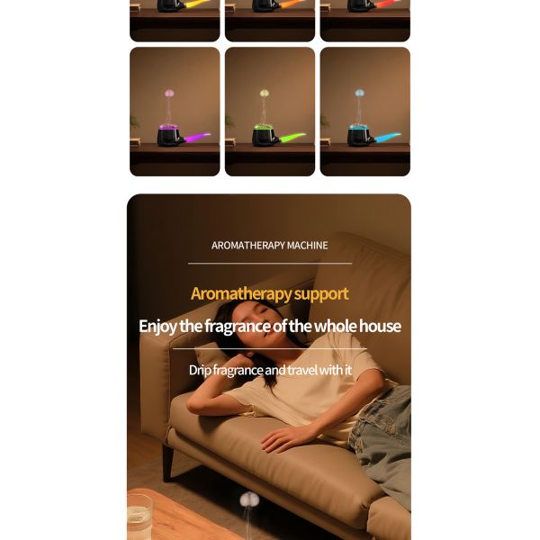 Ultrasonic Home Use Air Aroma Essential Oil Diffuser With Colorful Ambient Light