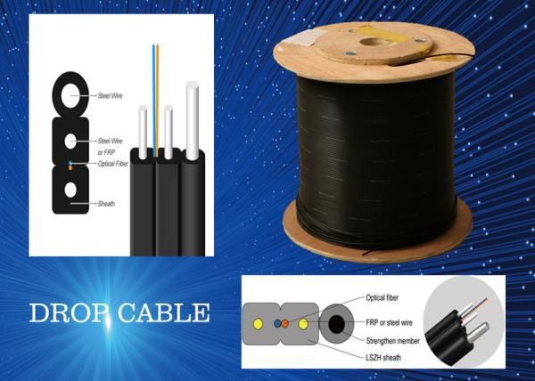 30year Warranty outdoor distribution self-supporting aerial FTTH fiber optical drop cable fibra optica cable
