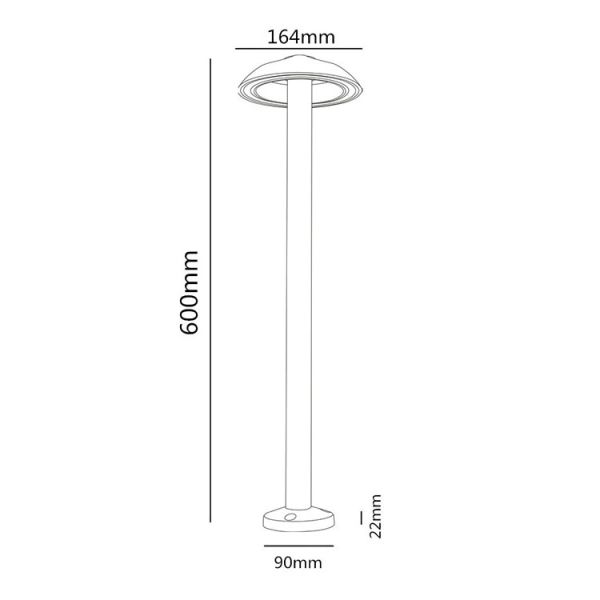 Света лужайки 7W крышки 60mm бака на открытом воздухе для двора сада