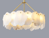 Железный латунный цвет Scagliola роскошные потолочные фонари для домашнего убранства