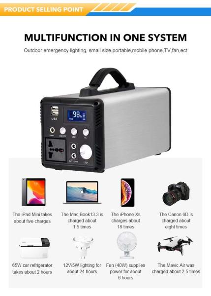 200W 220V 230V EU Plug Powerstation Outdoor Camping Solar Generator LiFePO4 Battery Portable Solar Power Station