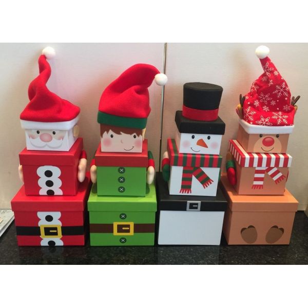 Recyclable Wholesale Custom logo printing Christmas scarf glove gift packaging box for kids