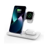 Chargeur sans fil noir et blanc 3 en 1 Type-C