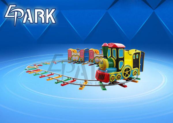 Children fiberglass electric amusement ride game machine EPARK kids 7 seats train kiddie ride coin operated for sale