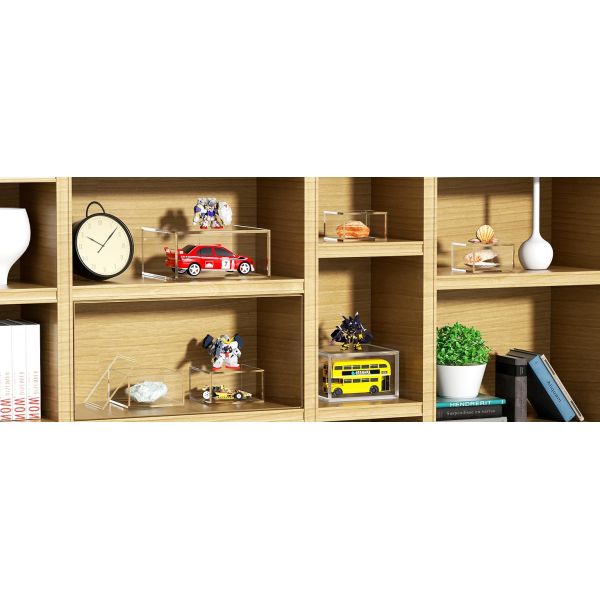Acrylic Box With Lid, Clear Cube Display Case, Multi-Purpose Box Square Container For Holding Staples, Highlighters, Adhesive Tape, Paper Clips, Stamps, Display In Office Or Home