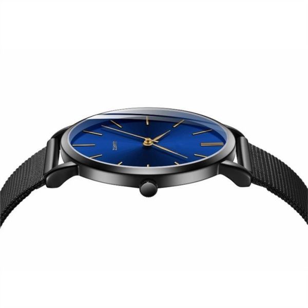 3atm Waterproof Ultra Thin Watches Japan Quartz Men'S Thin Metal Watch Band
