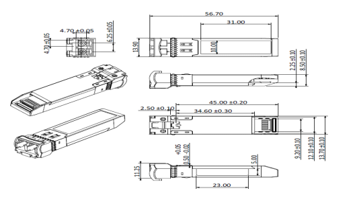 HL-SFP-16G-SR оптические приемники 16GFC 850nm 100M SFP+ SR Dual LC DOM