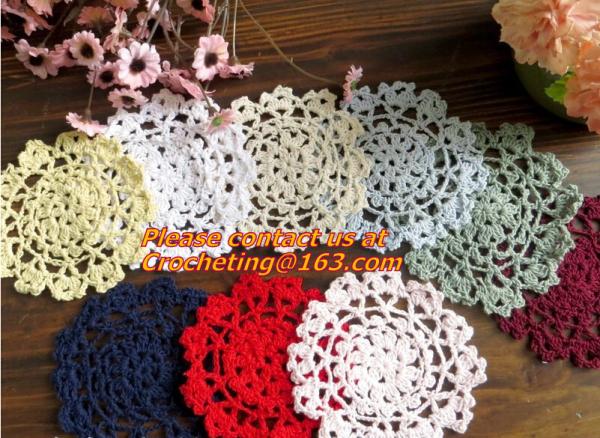 Hand made crochet doily, table cloth, Different styles of different Placemat color custom