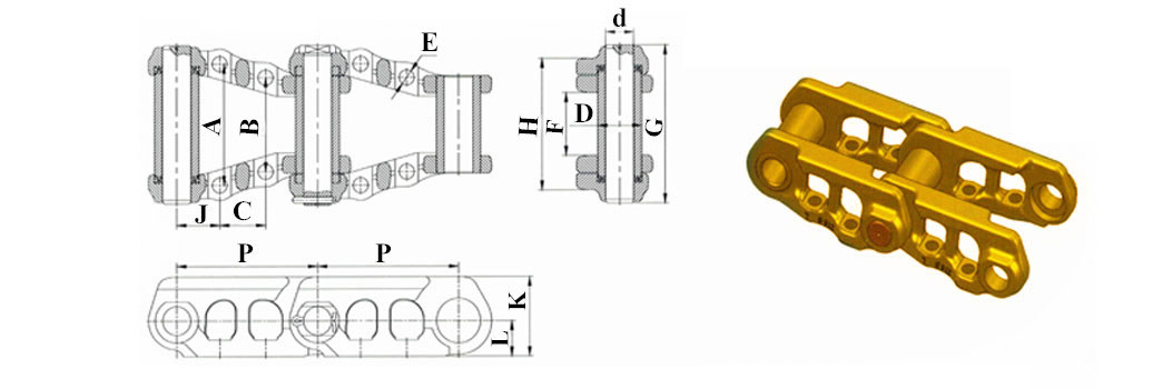 Direct Fit Track Chain & Undercarriage Kit for Komatsu PC650 - Track Link and Track Shoe Assembly