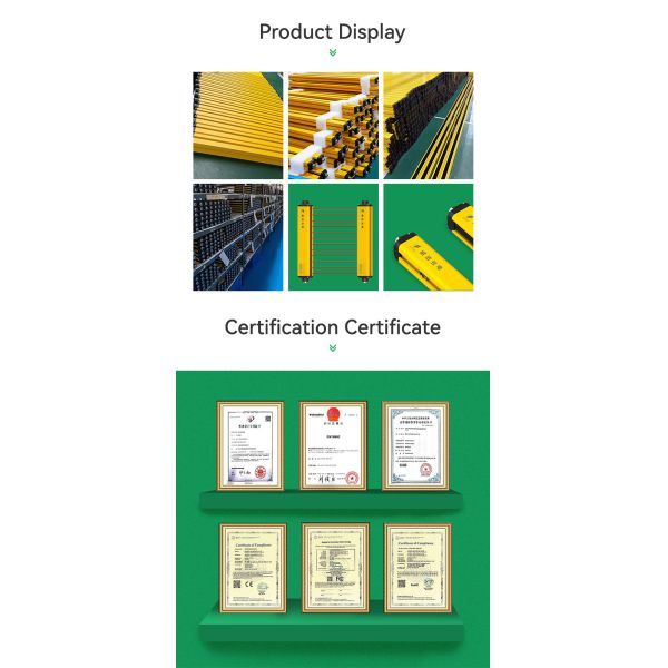 Cortina de luz de seguridad ultra delgada Salida NPN NC Rango del sensor 0-3m Sensor de cortina de luz para máquina