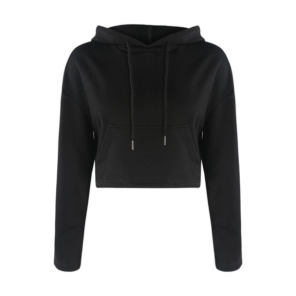 Crop Top Anti Pilling Oversized Off The Shoulder Sweatshirt