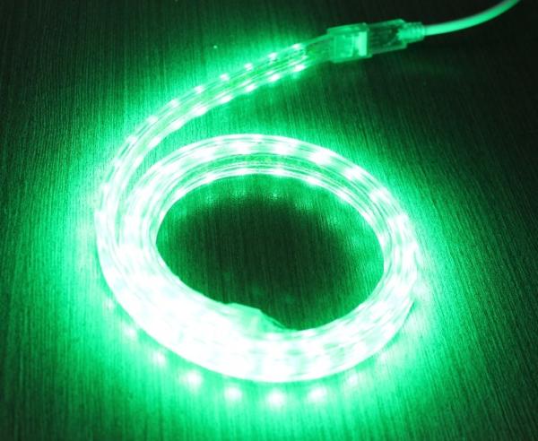 SMD5050 220V resistente à água IP65 LED neon flexível faixa verde
