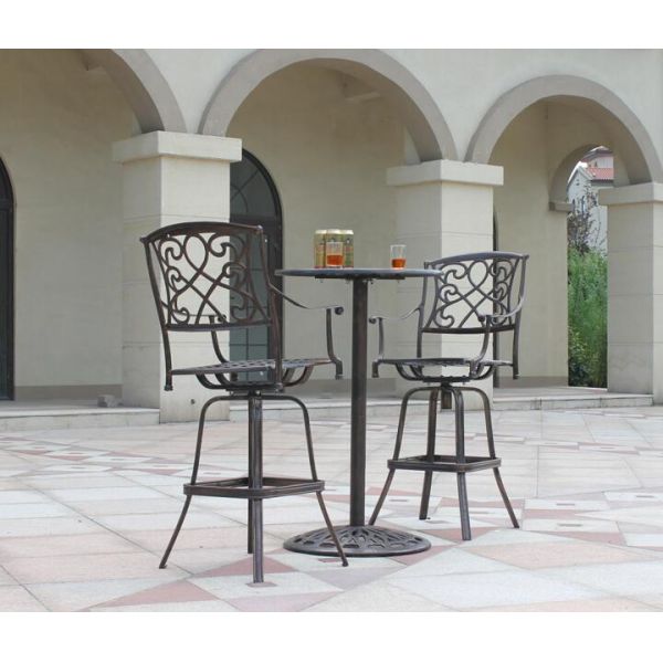 Hifine HFCS-001 Modern Outdoor Furniture Dining Table Set Cast Aluminum Table and Chairs