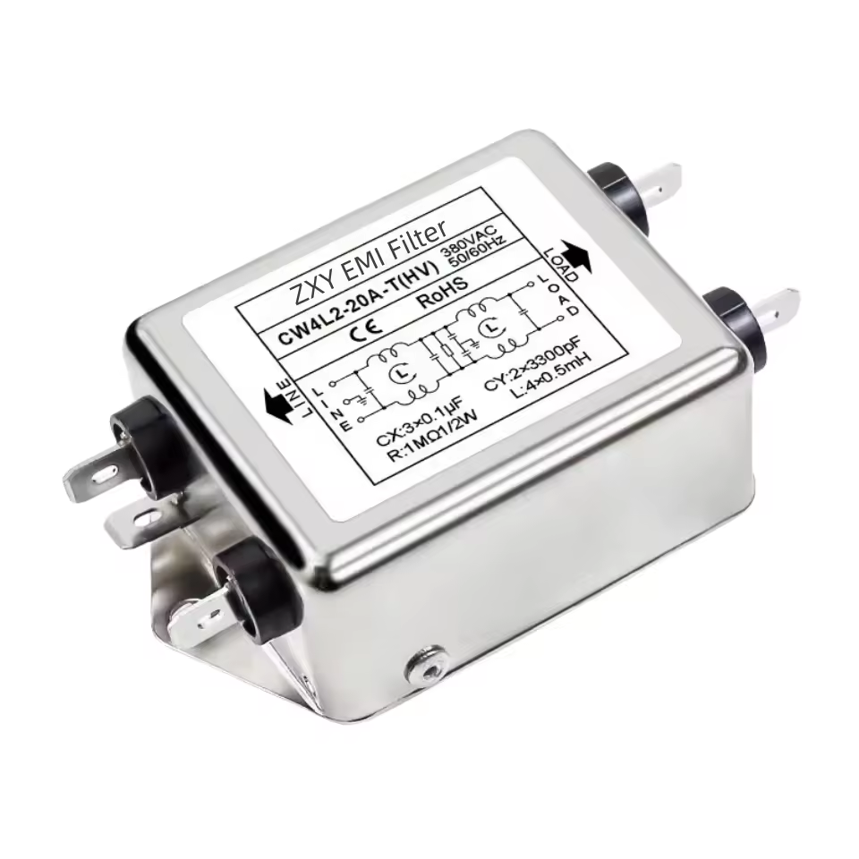 Фильтр EMI однофазный антиинтерферентный источник питания 115V / 250V / 380V CW3L2-20A-L CW4L2-20A-S CW4L2-20A-T 50/60HZ