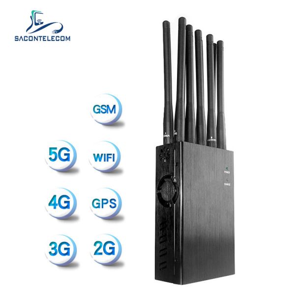 10W Power 20m Radius 10 Channels Portable Signal Jammer Blocker for WiFi GPS 2G 3G 4G 5G