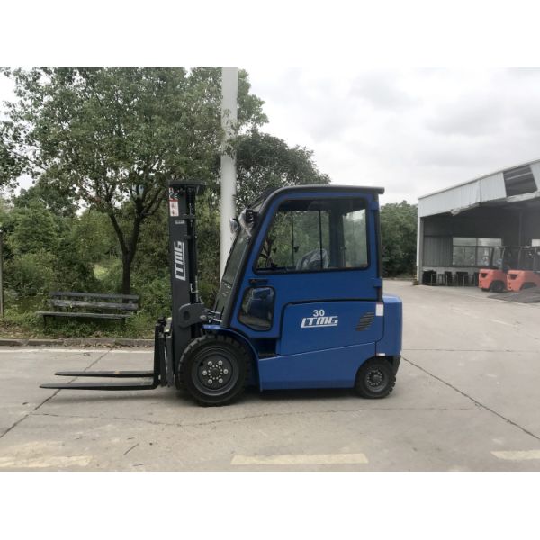 LTMG electric forklift 3ton 2.5ton 2ton 1ton cabin yellow solid tires side shift 4800mm mast
