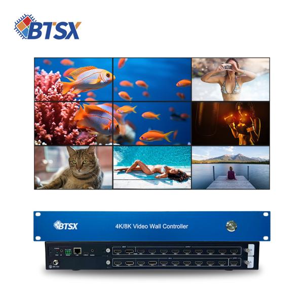 Dimensions du produit 483 mm × 200 mm × 60 mm Mur vidéo de la salle de contrôle avec résolutions d'entrée 1080P60 IN5-8