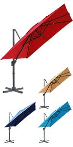 Portable Beach Umbrella With Sand Anchor, Tilt Pole, Carry Bag, Air Vent, Heavy Duty Wind Portable