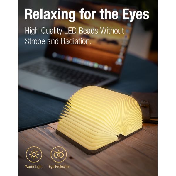 LED Origami Pendant Lamp Paper Craft Night Desk Book Light Wooden