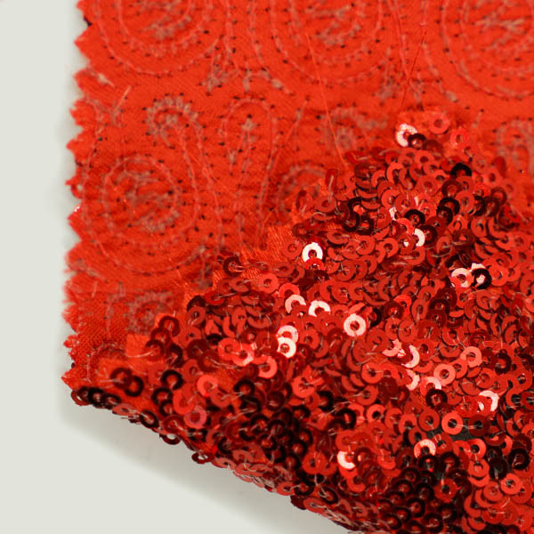 Светить 390 GSM поднял ткань Sequin для платьев моды женщин