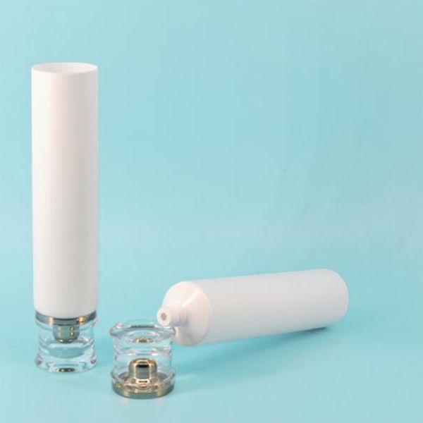 Empty Cosmetic Packaging Double Layer PE Tube With Silk Screen