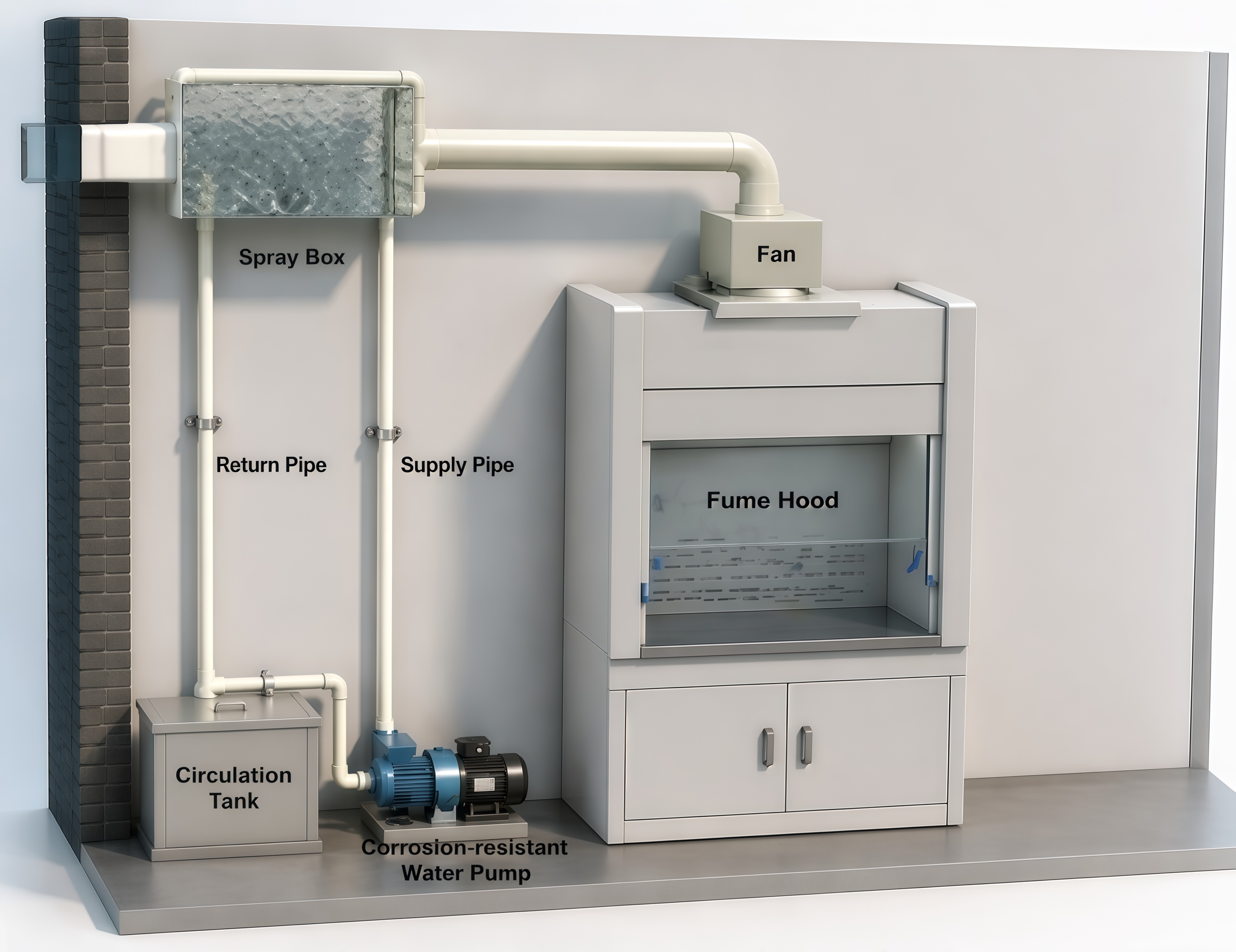 Aerodynamic Lab Fume Hood Modern Tabletop Chemical Ventilation Hood