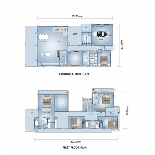 Вилла света EU/AU/NZ/USA стальная обрамляя полуфабрикат роскошная
