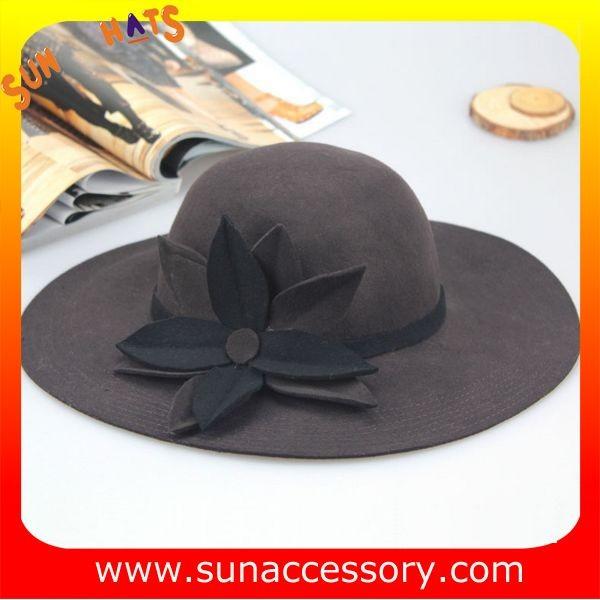 8300400 Sun Accessory customized  winner  fashion 100% Australia wool felt floppy hats, women hats and caps wholesaling