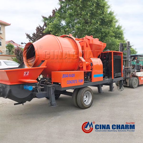 JBS40 Diesel Concrete Pump 45kw Ready Mix Concrete Mixer Pump
