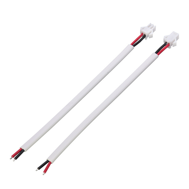 Long Term Supplier Wiring Harness | SM2.54‑2P Male Connector Wire Harness, 2‑Pin Red Black Cable with White Outer Sheath, Pre‑Tinned Ends for LED Light | UL Certified Factory