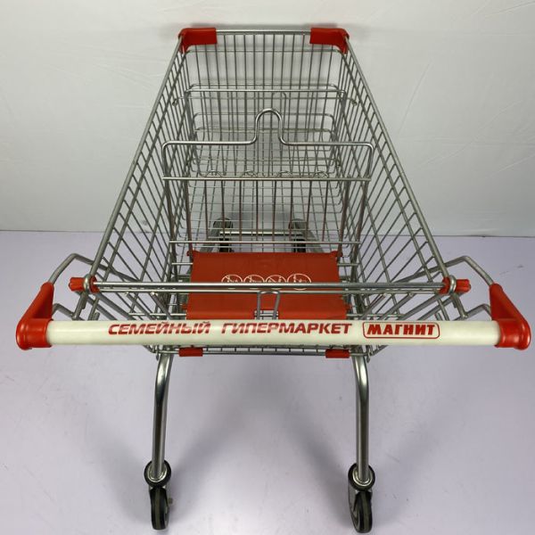 125L European Shopping Carts Powder Coating Supermarket Basket Trolley SGS Certificate