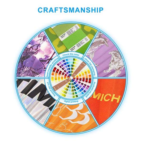 Customized Printed 21cm/23cm Silk Hand Fan Folding Fan Bamboo Fan Custom