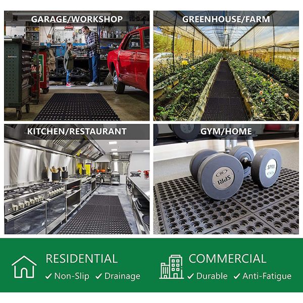 Commercial Anti-Fatigue Drainage Rubber Mats 82.6