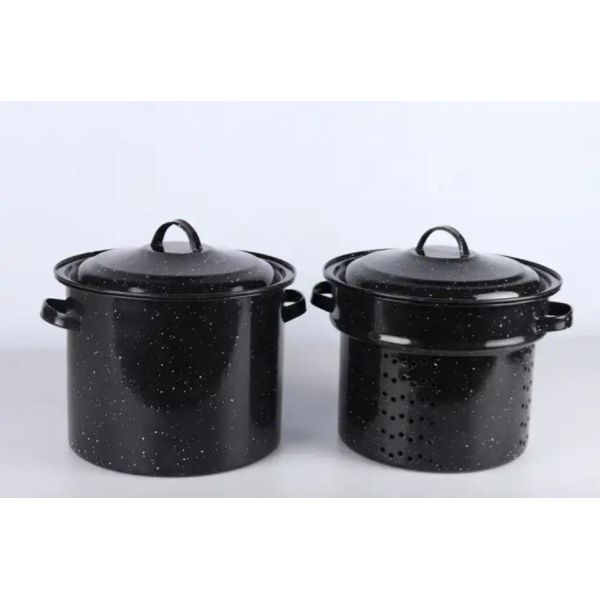Eco Friendly Enamel Casserole Pot Italian Kitchenware Multi Purpose High Pot Solid Color