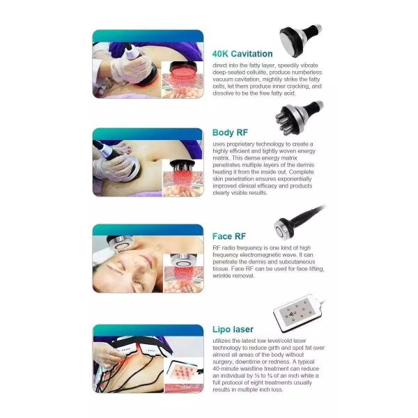 500W 40Khz Cryolipolysis Slimming Machine 3 Vacuum Handles Body Shaping