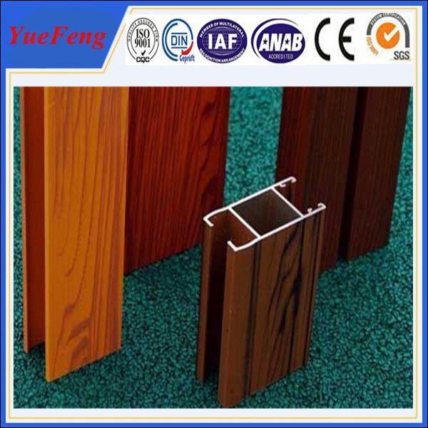 Chinese new product wood colour aluminium profile rail for sliding door / aluminum railing